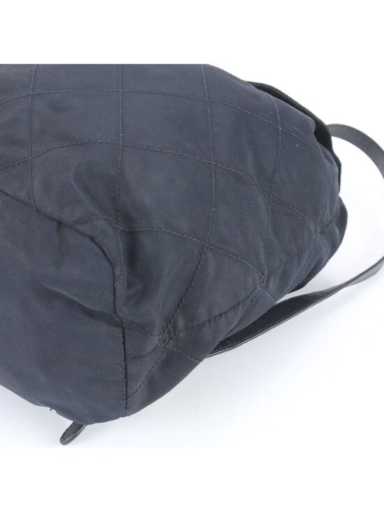 Prada Triangle Logo Tessuto Nylon Quilted Leather Backpack main image 7